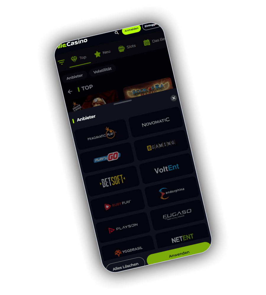 MileCasino game providers grid
